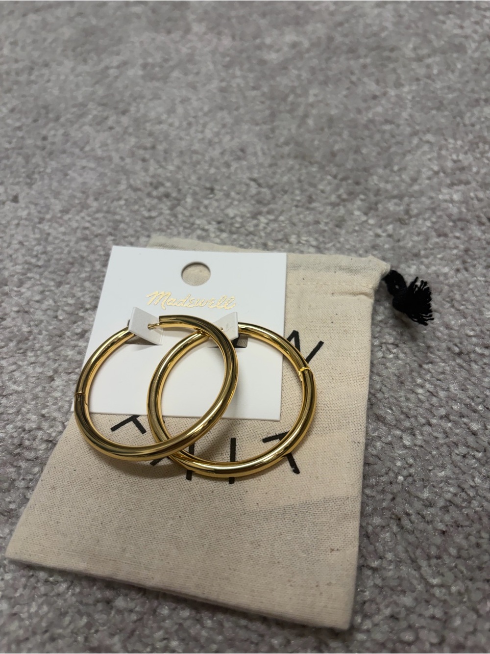 Madewell Shiny Gold Double-Hoop Earrings